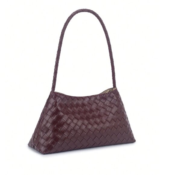 Dark Brown Woven Shoulder Bag - Picture 2 of 8